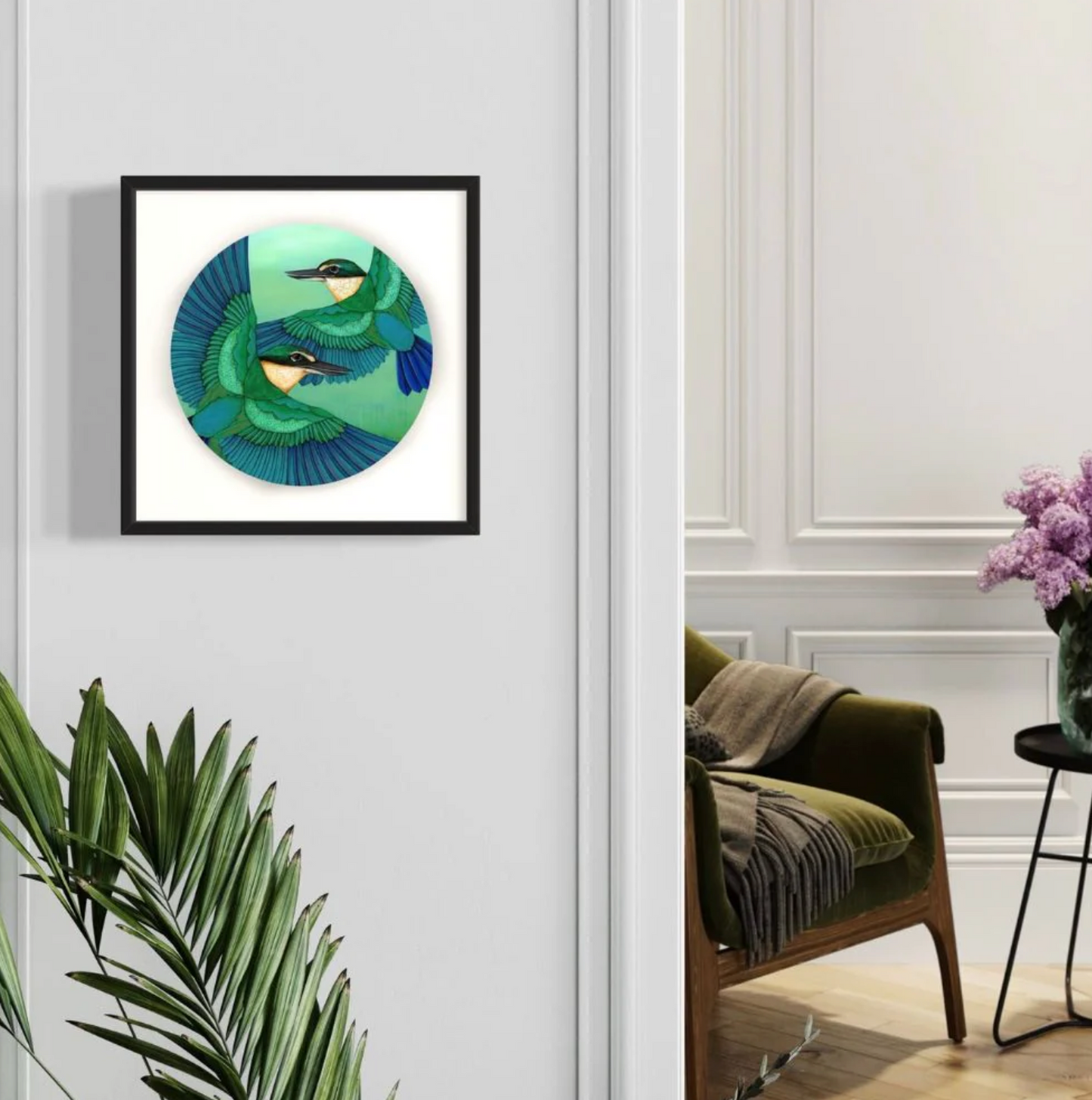 Sacred Kingfisher in Flight Print | Kathryn Furniss