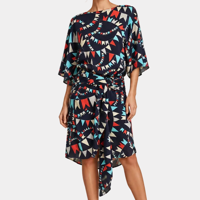 Karen Walker Pattern Silk  Dress | Pre Loved