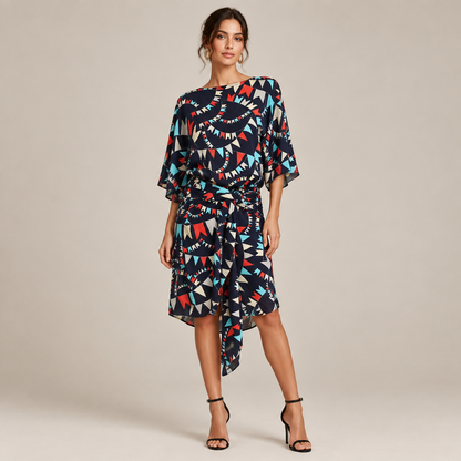 Karen Walker Pattern Silk  Dress | Pre Loved