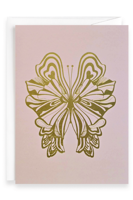 Kowhai Butterfly | Foiled Greeting Card