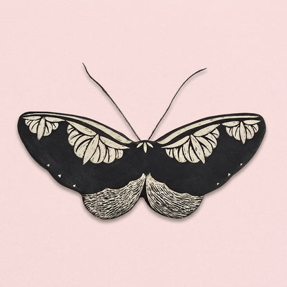Ceramic Black Moth 4 | Large