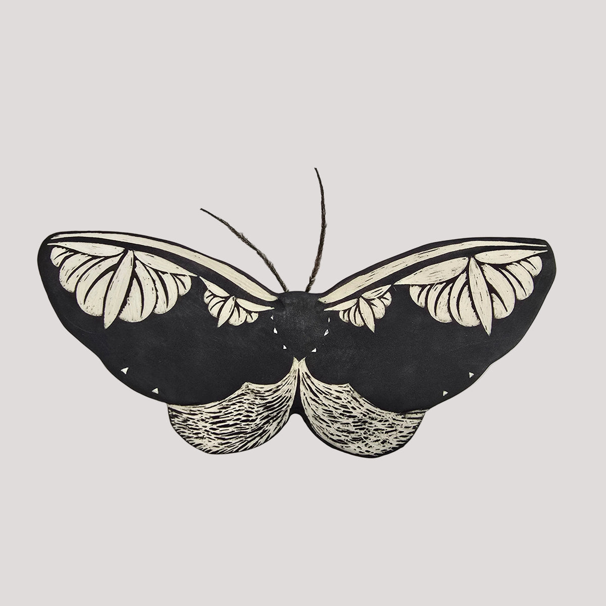 Ceramic Black Moth 5 | Large