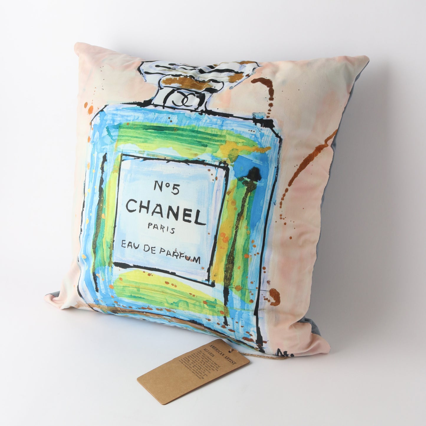 Le Forge | Chanel No 5 Blue Cushion