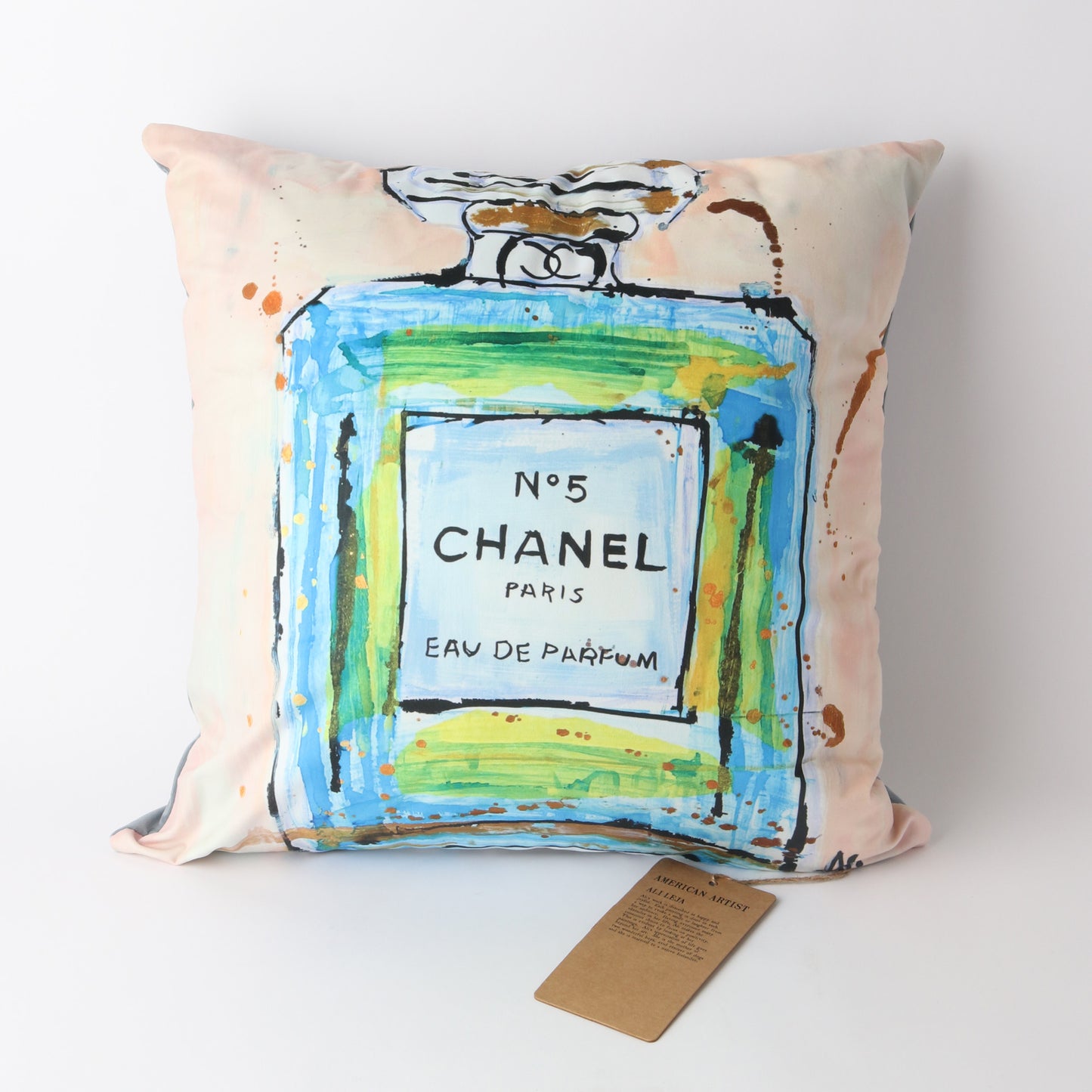 Le Forge | Chanel No 5 Blue Cushion