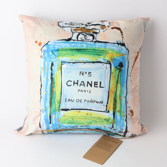 Le Forge | Chanel No 5 Blue Cushion