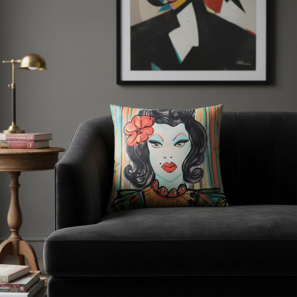Lolita + Abstract Flora | Velvet Cushion