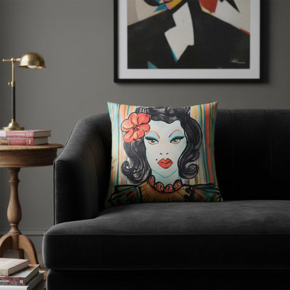 Lolita + Abstract Flora | Velvet Cushion