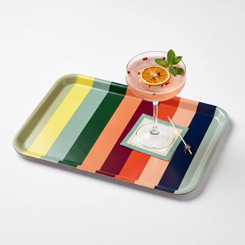 Lorenzo Retro Stripe Tray