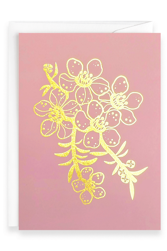 Pink Manuka | Foiled Greeting Card