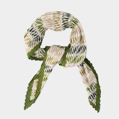 Marcy Pleated Neck Scarf | Green