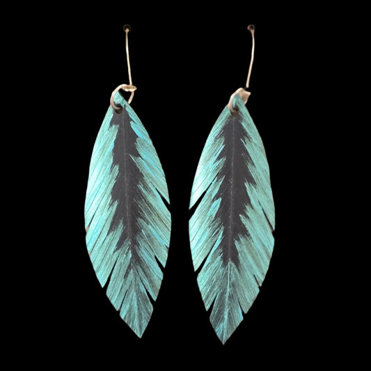 Pique Feather Earrings | Turquoise