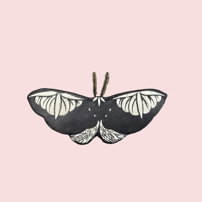 Ceramic Black Moth | Small 1