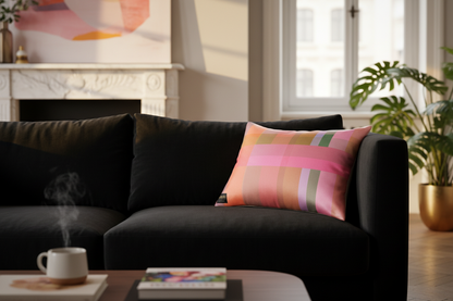 Mid Century Tartan 2 | Velvet Cushion