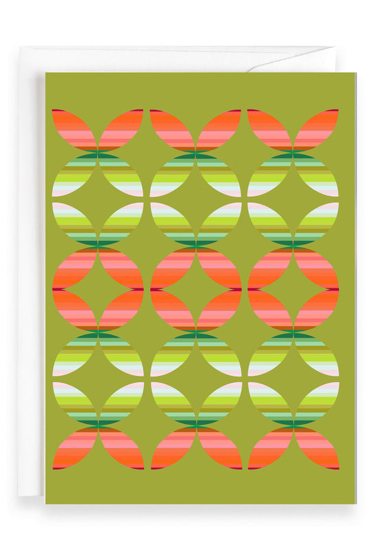 Green Pacific Flowers  | Greeting Card