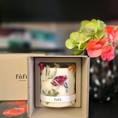fu fu Montmartre Bouquet Pillar Candle | Large