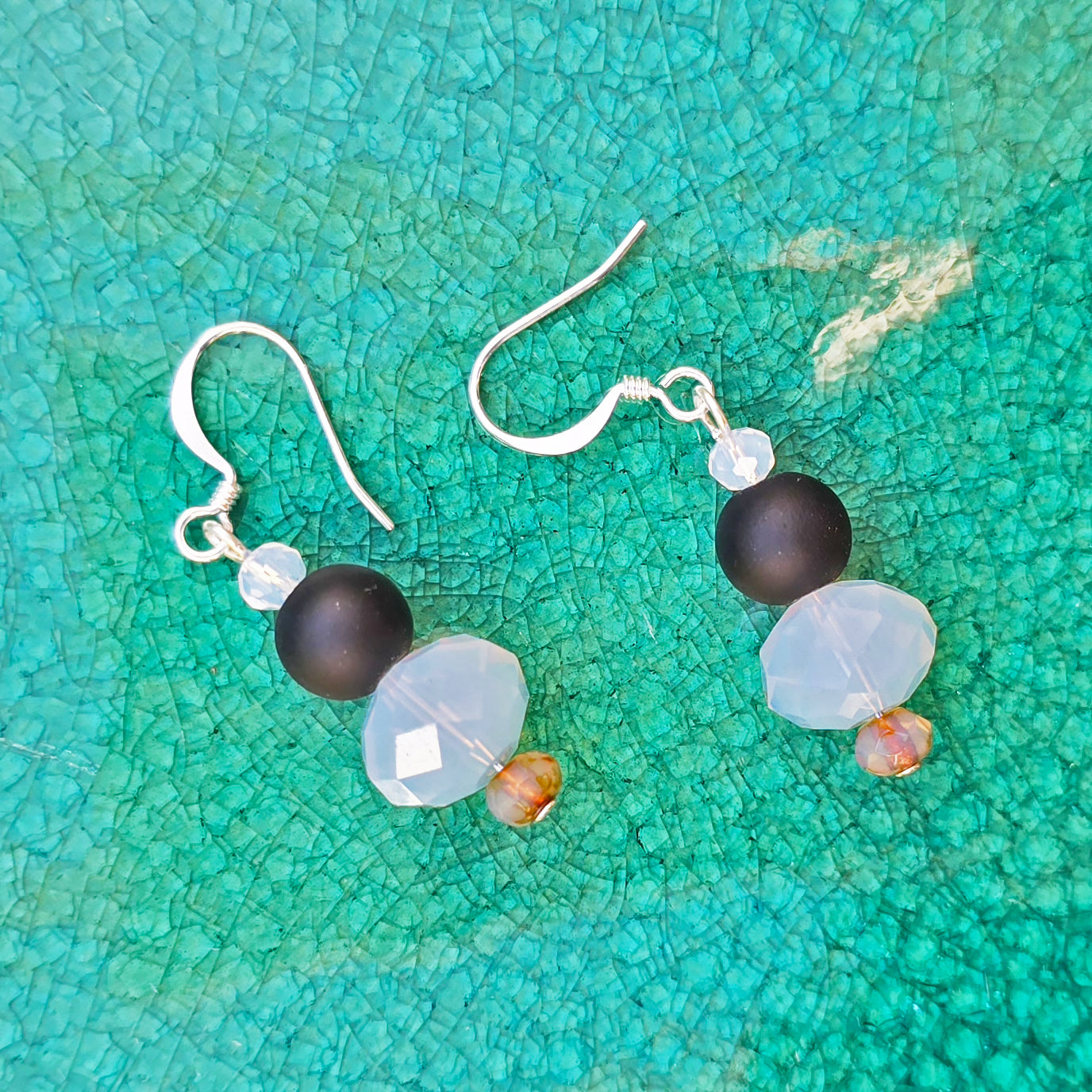 Moonstone + Agate Earrings | Set 27