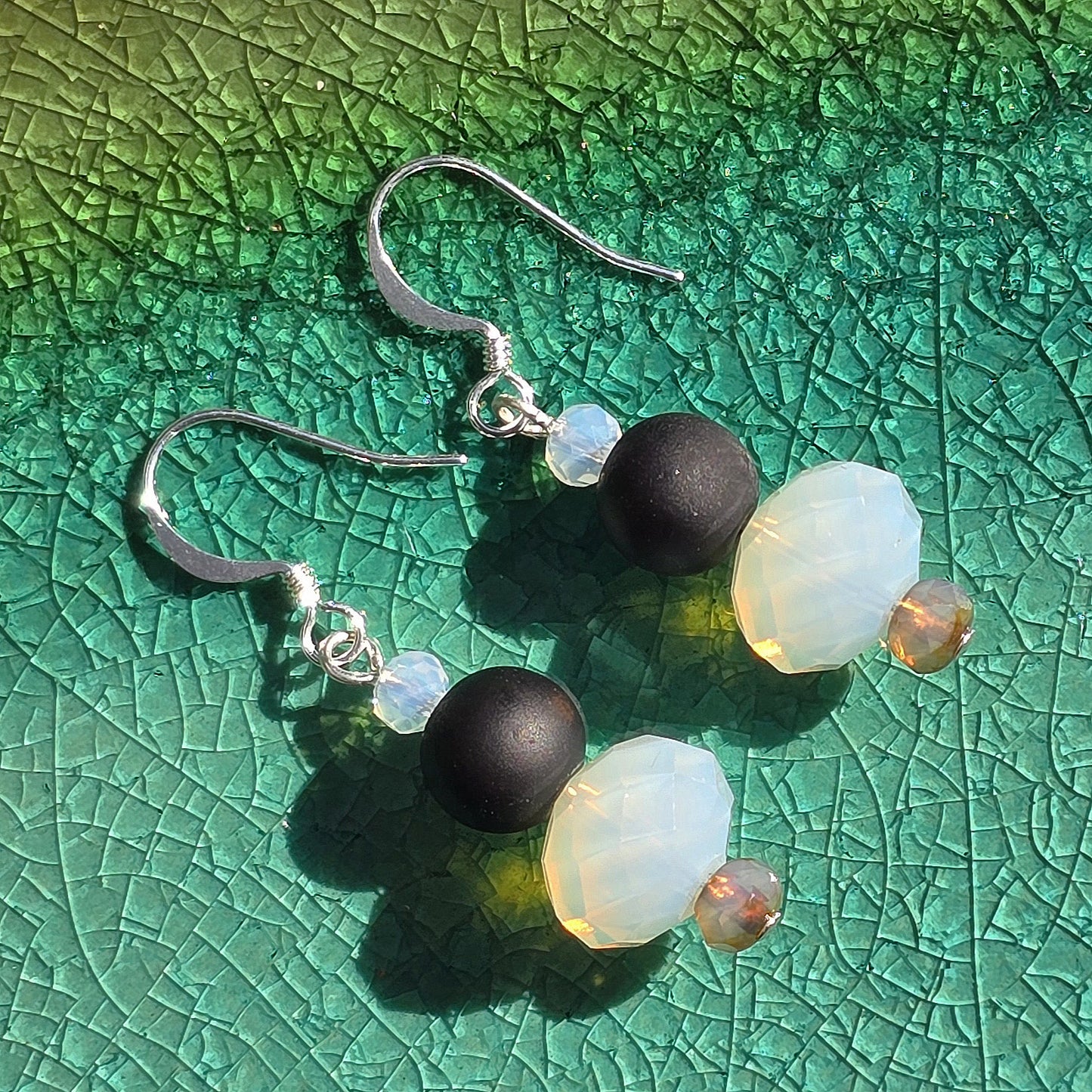Moonstone + Agate Earrings | Set 27