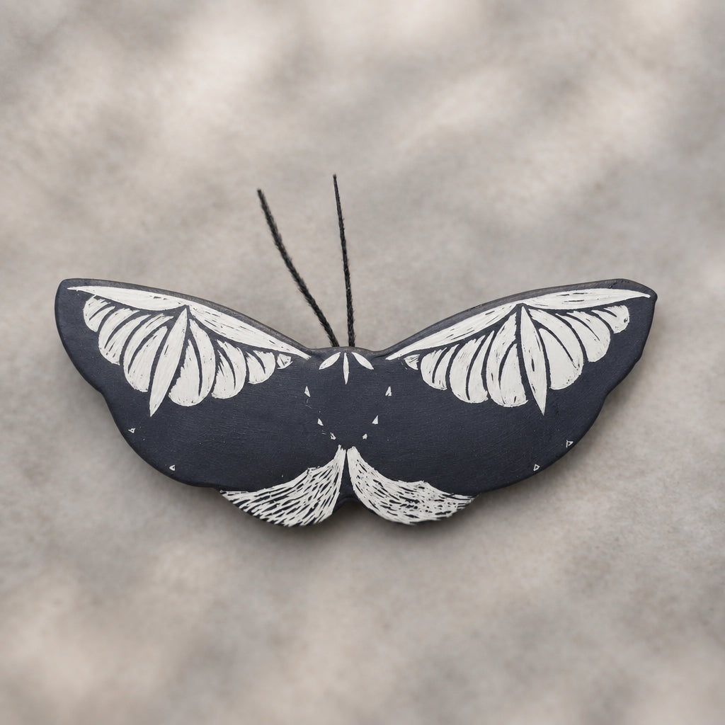 Ceramic Moth Wall Art | Medium I