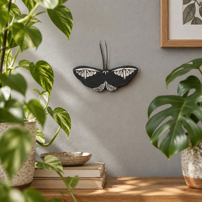 Ceramic Moth Wall Art | Small II