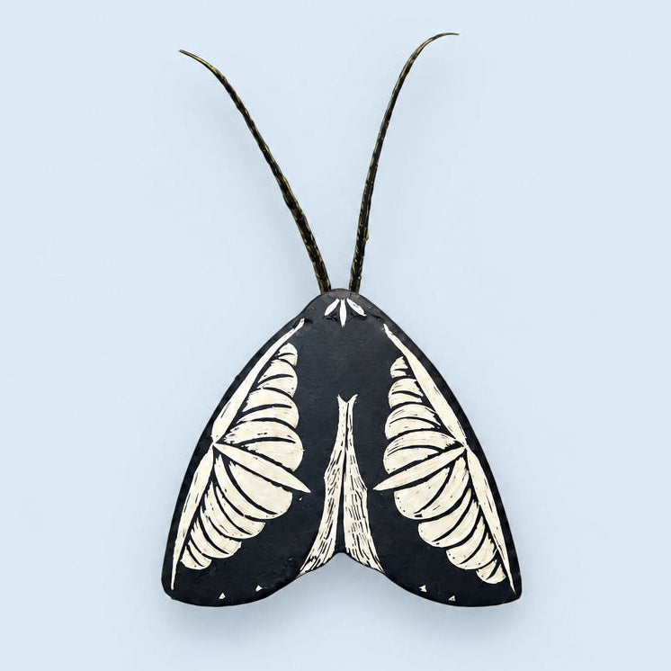 Ceramic Moth Wall Art | Medium III