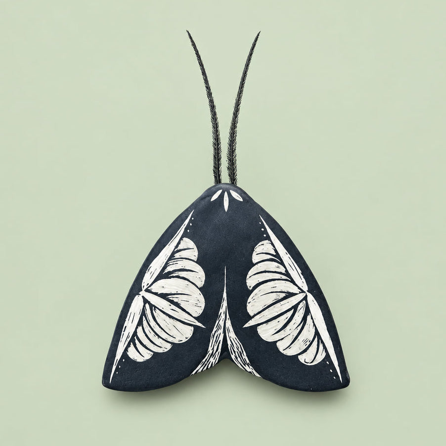 Ceramic Moth Wall Art | Medium IIII