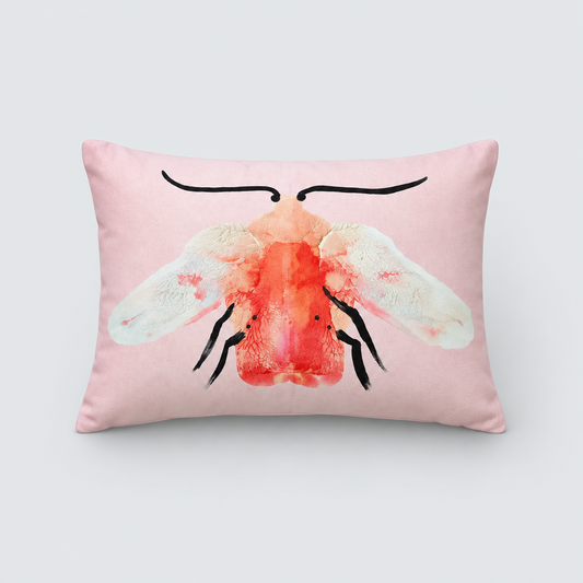 Pink Moth | Velvet Cushion