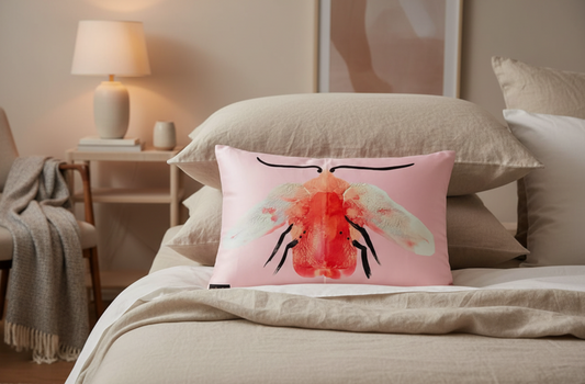 Pink Moth | Velvet Cushion