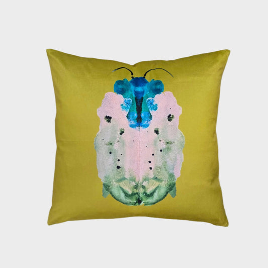 Mustard Moth | Velvet Cushion
