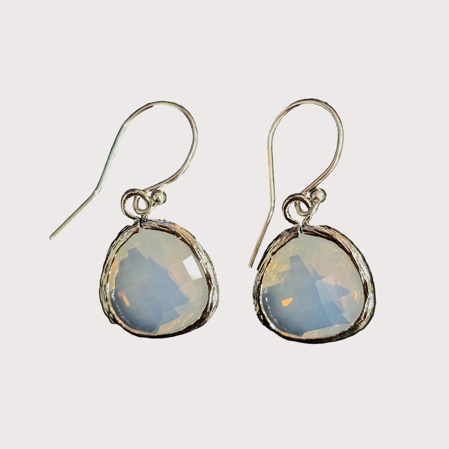 Opal Audrey Drop Earrings | Silver
