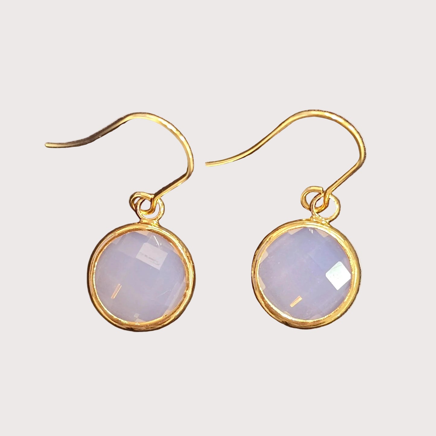 Opal Lilac Drop Earrings | Gold