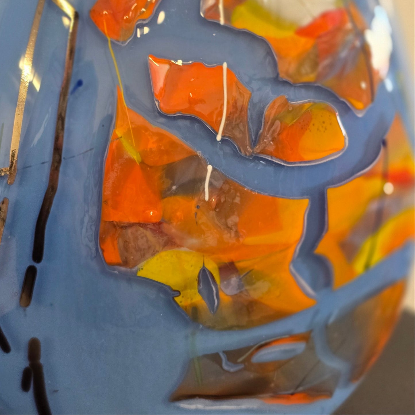 Oval Shard Vase | Stratos Blue