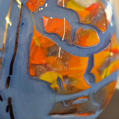 Oval Shard Vase | Stratos Blue