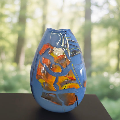 Oval Shard Vase | Stratos Blue