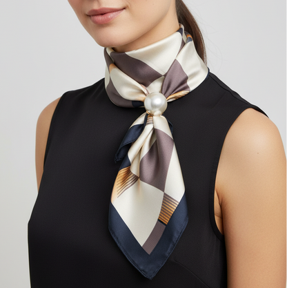 Pearl Fasten Neck Scarf | Cityscape