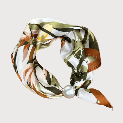 Pear Fasten Neck Scarf | Autumn Floral