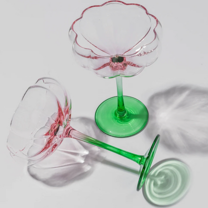 Petal Cocktail Glass - Set of 4  | Watermelon