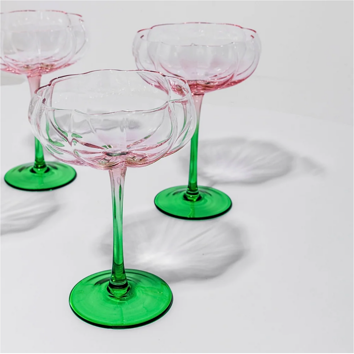 Petal Cocktail Glass - Set of 4  | Watermelon