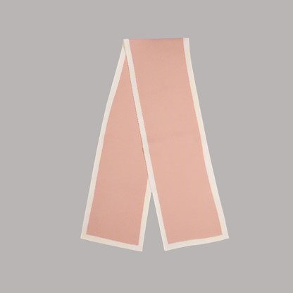 Pink + Oat Trim Scarf