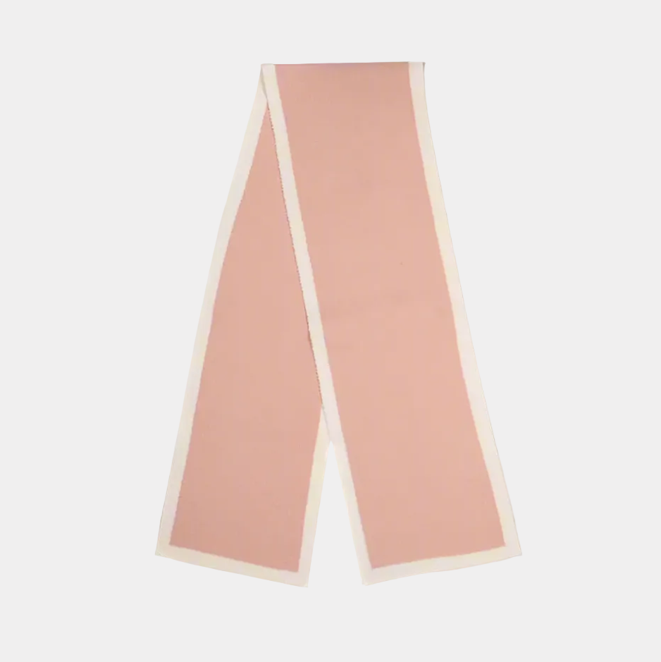 Kids Pink + Oat Trim Scarf