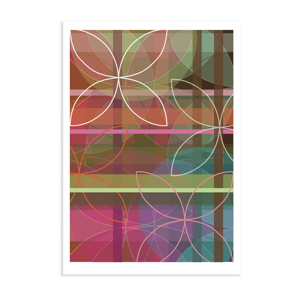 Mid Century Art Print | Petals 6