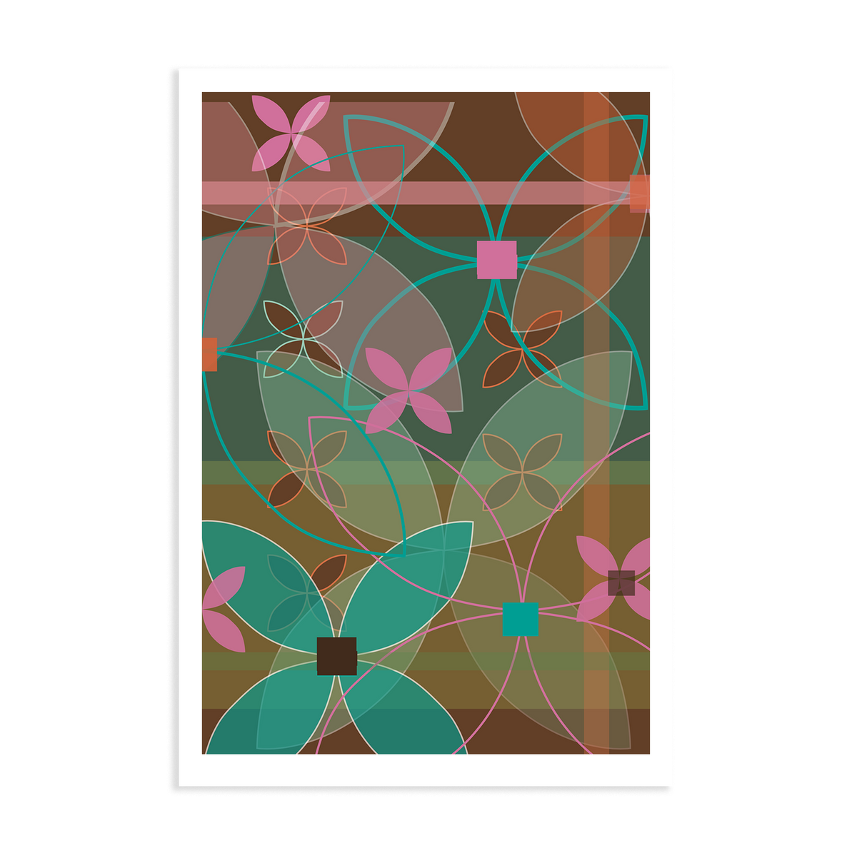 Mid Century Art Print | Petals 3