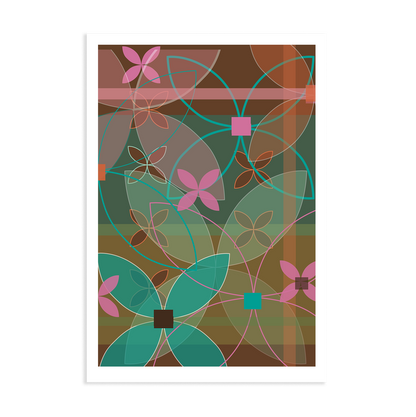 Mid Century Art Print | Petals 3