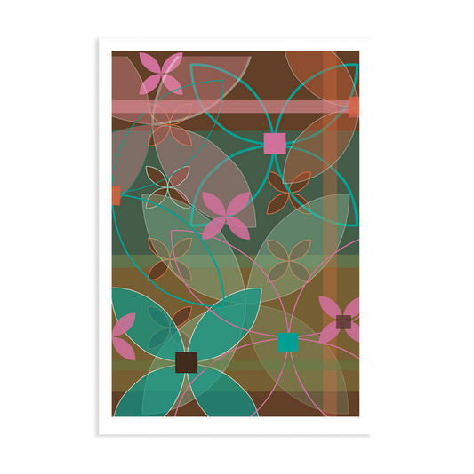 Mid Century Art Print | Petals 3