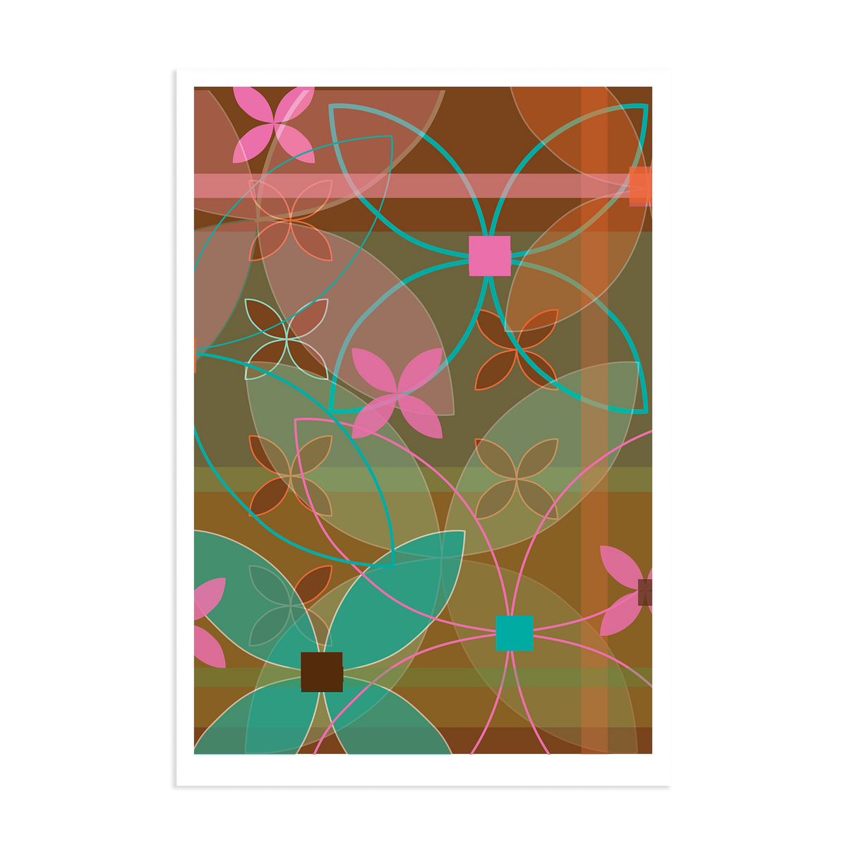 Mid Century Art Print | Petals 4