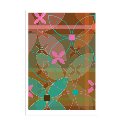 Mid Century Art Print | Petals 4