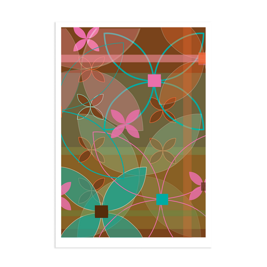 Mid Century Art Print | Petals 4
