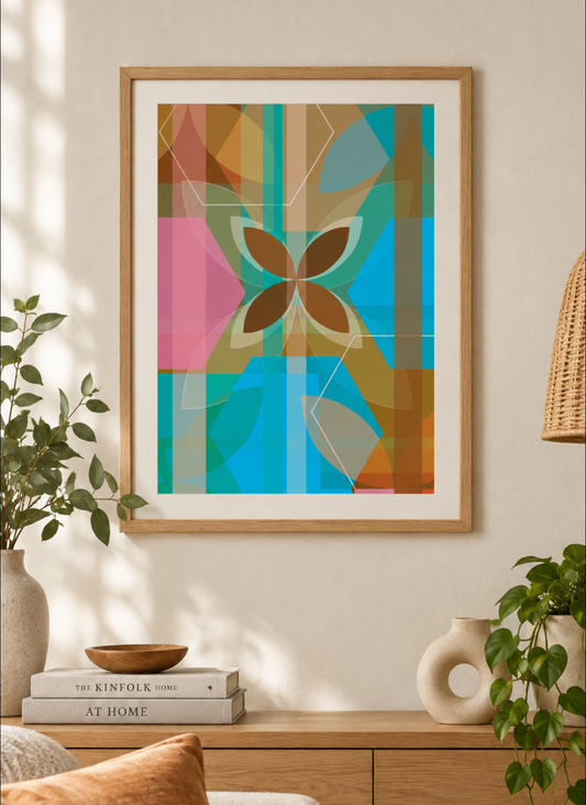 Hexi Floral | Art Print