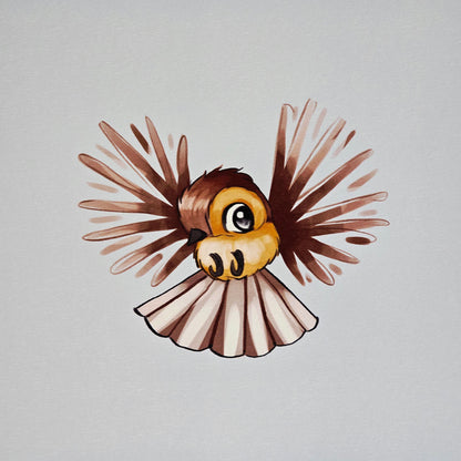 Piwakawaka Fantail Print | Kat Quin