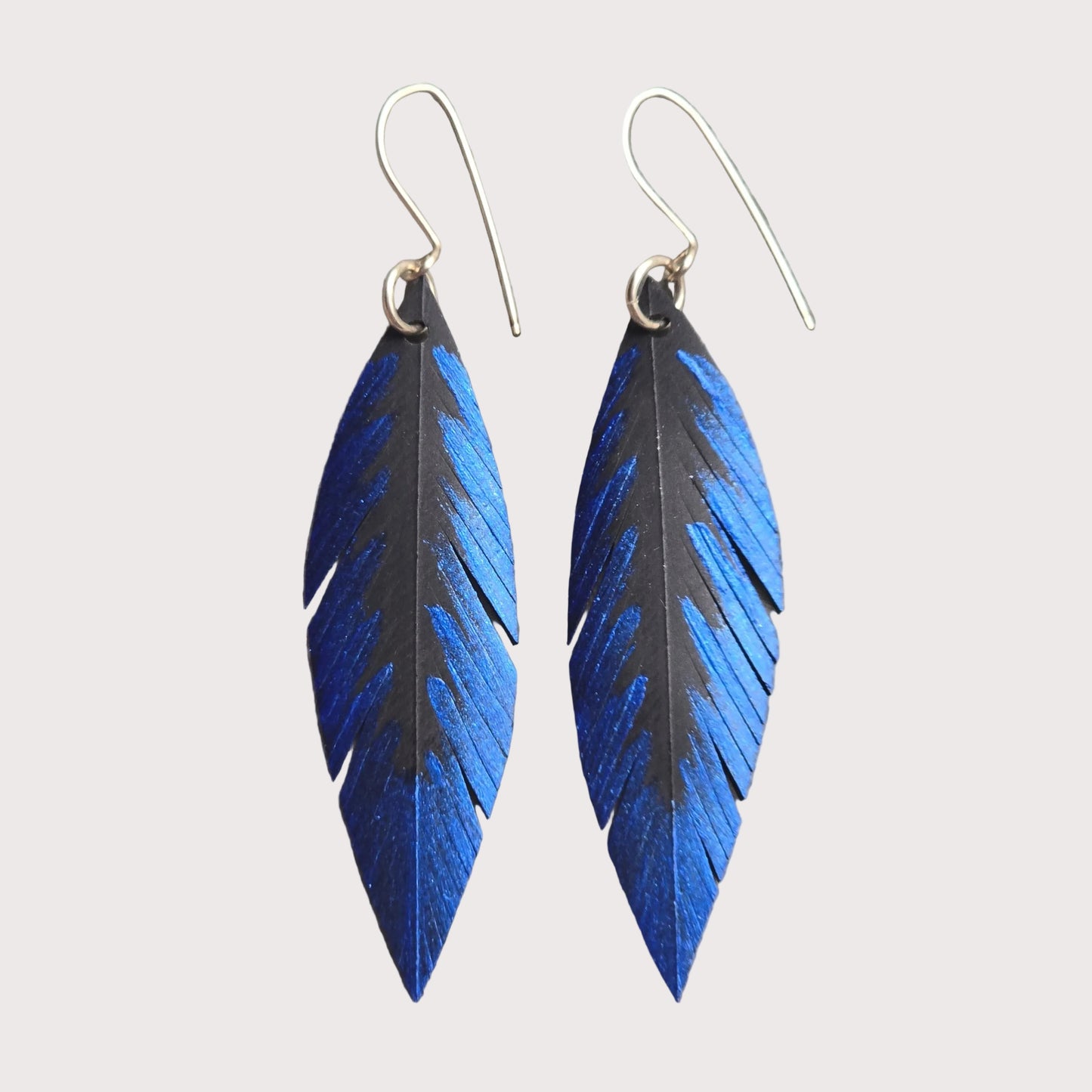 Pique Feather Earrings | Blue