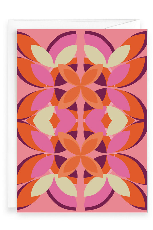 Retro Flora Burst | Greeting Card